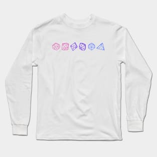 Bi-Pride DND Dice Set Long Sleeve T-Shirt